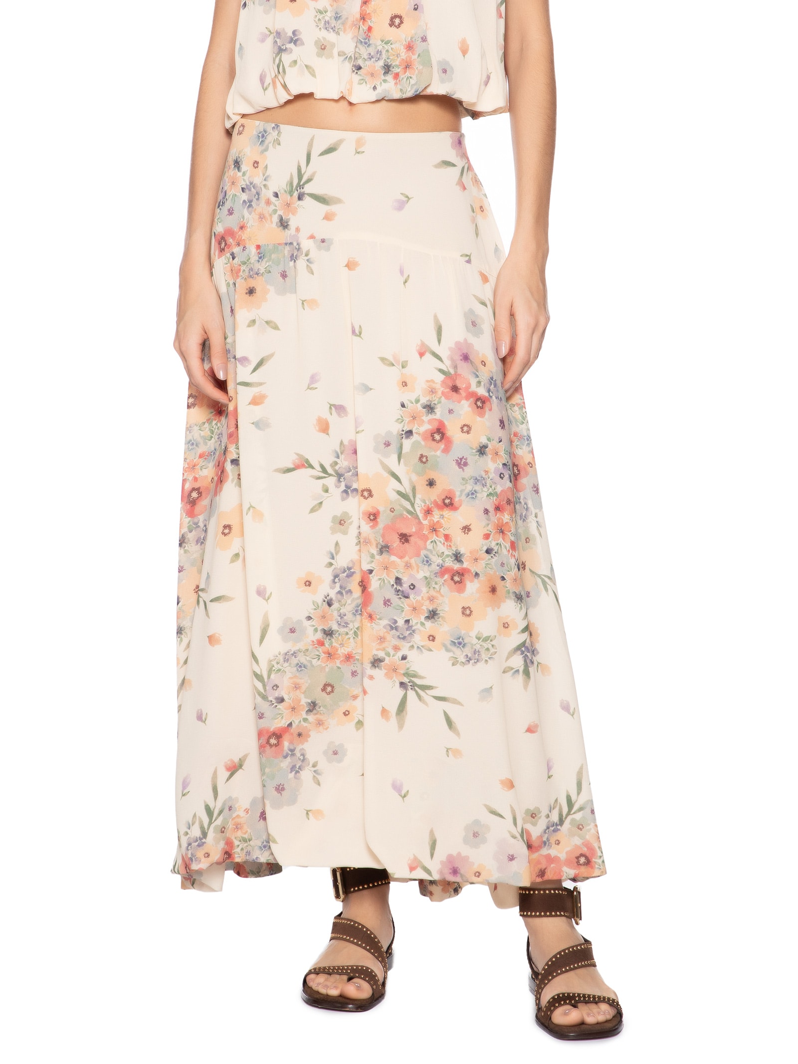 Saia Balonê Allure Bege Maria Filó