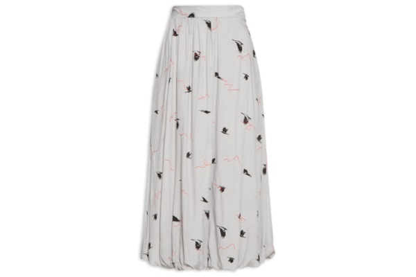 Saia Balonê Estampada Veloz - Cinza