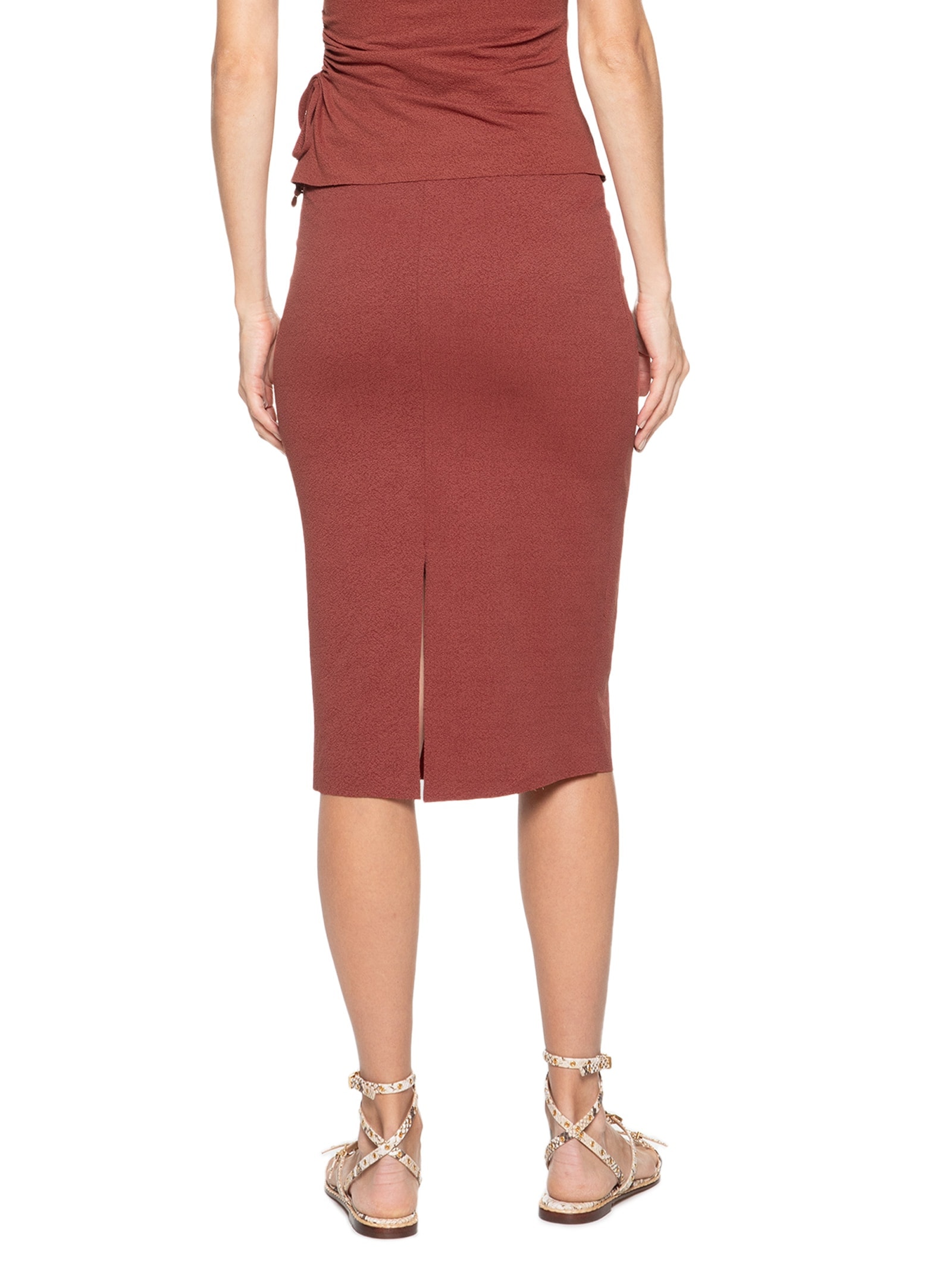 Saia Bobby Midi Fenda Vermelho  Salinas