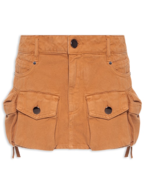 Saia Bolso De Sarja – Marrom