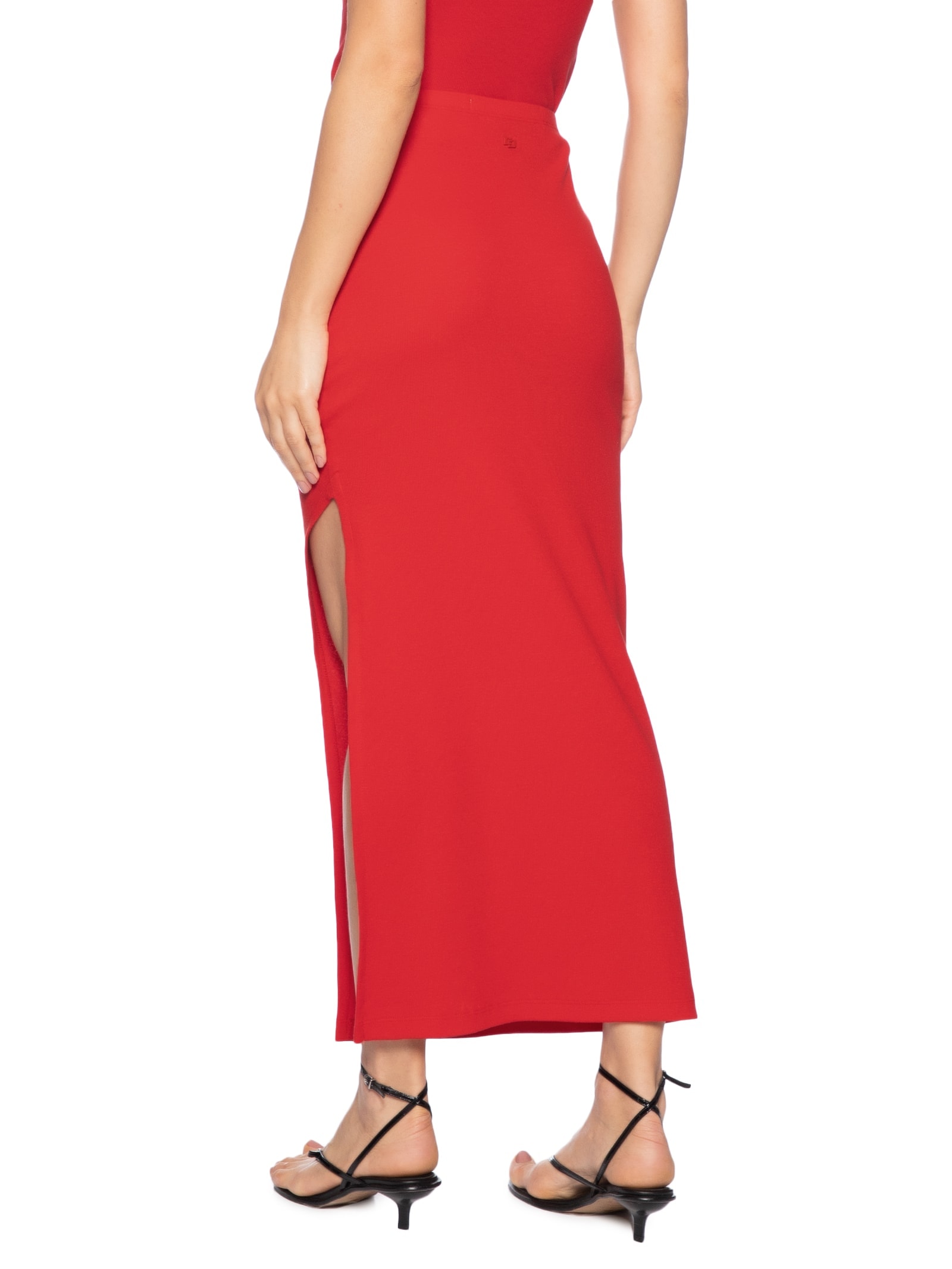 Saia Canelada Vermelho Colcci