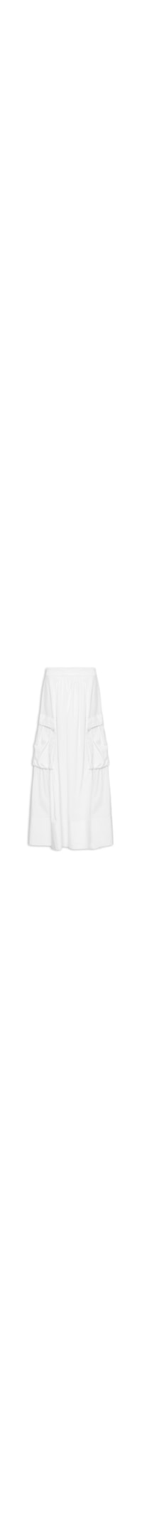 Saia Cargo De Algodão - Branco