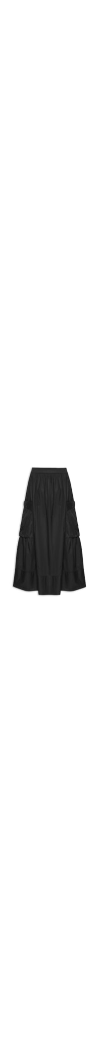 Saia Cargo de Algodão - Preto