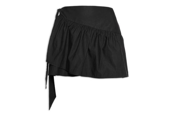 Saia Cintura Baixa Transpasse - Preto