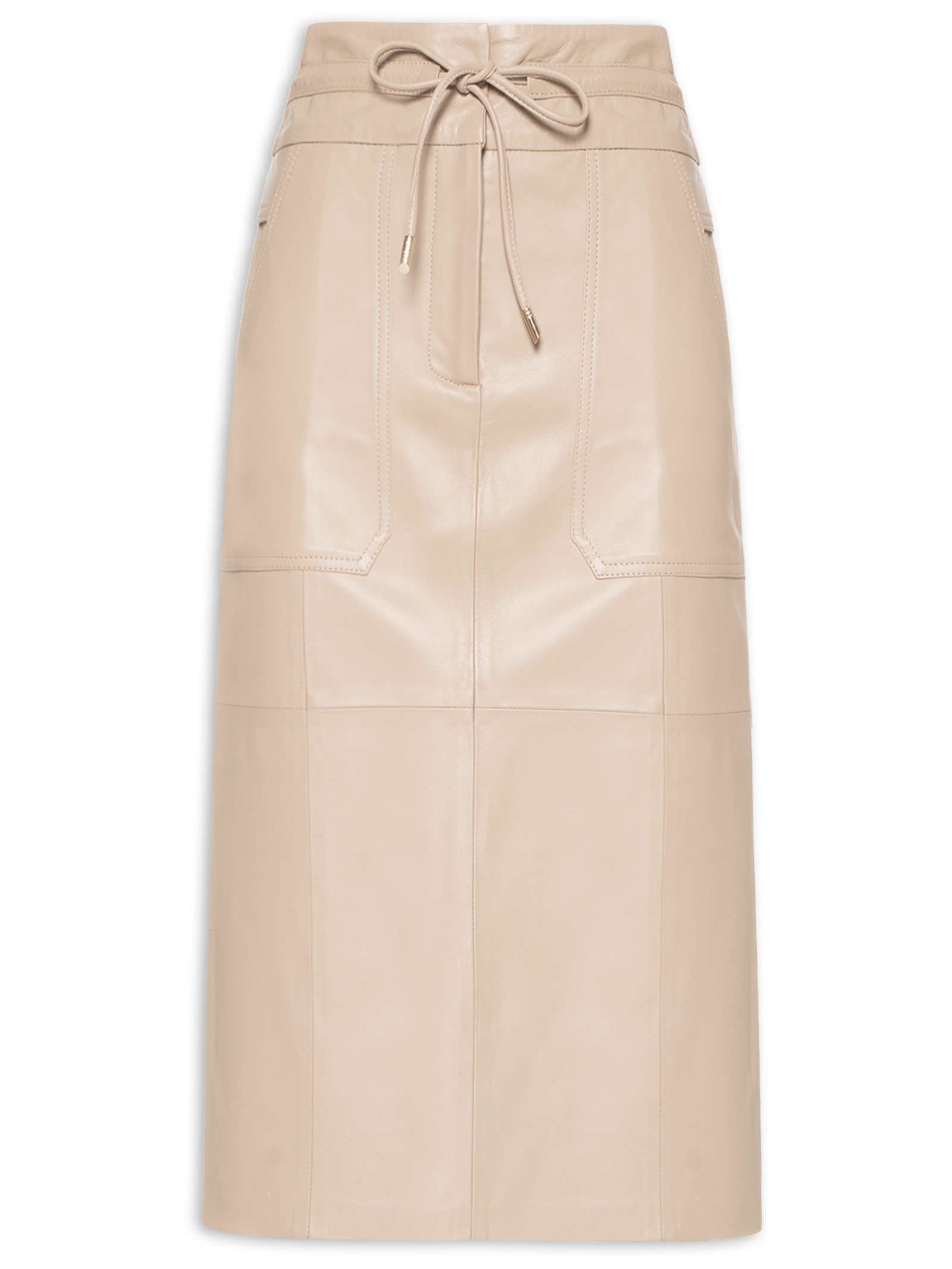 Saia Claudia Couro Bege Le Lis