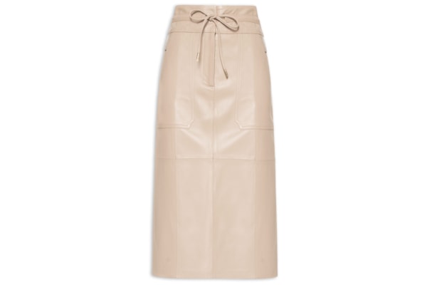 Saia Claudia Couro - Bege