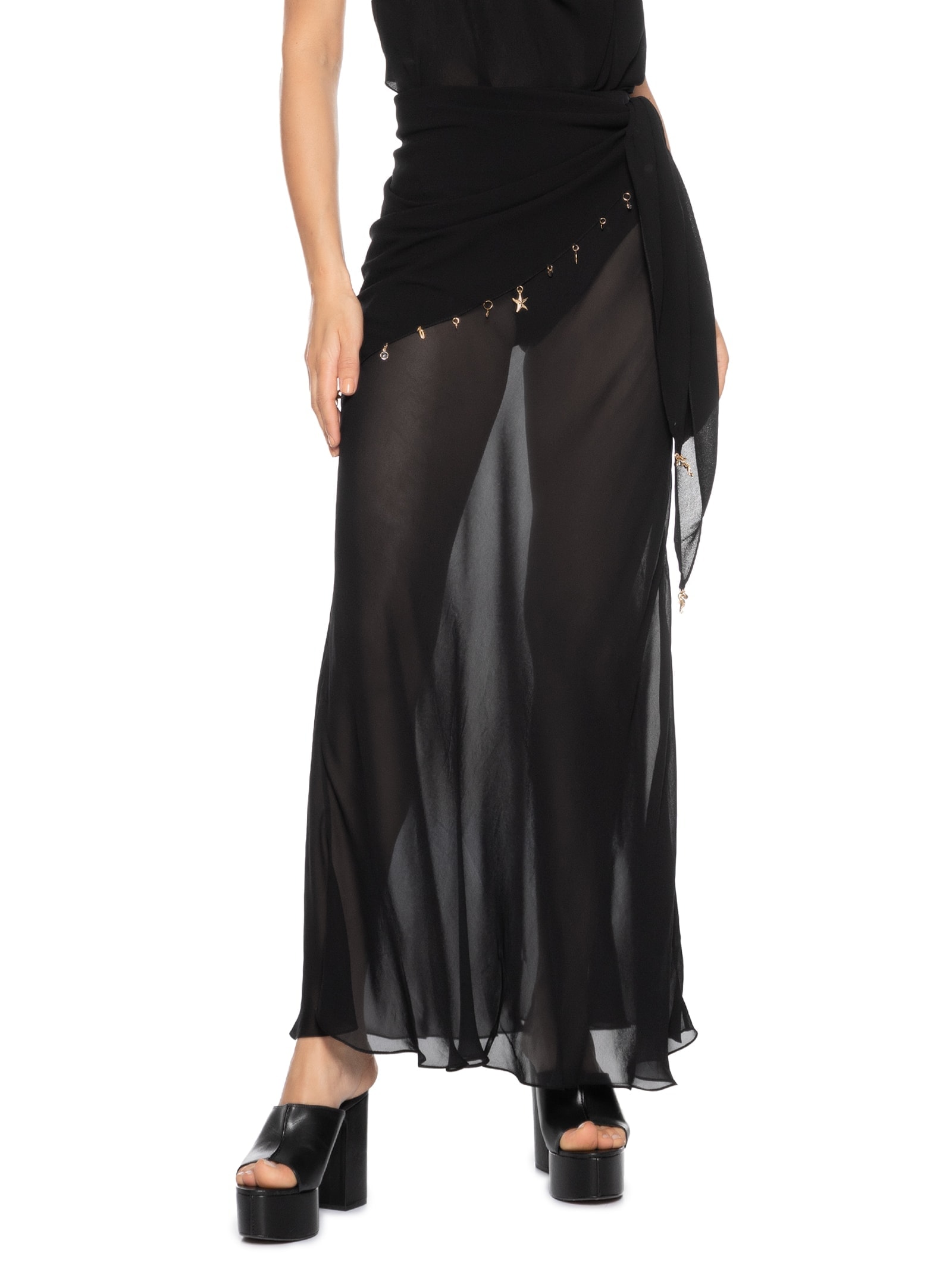 Saia Com Lenço Preto Animale