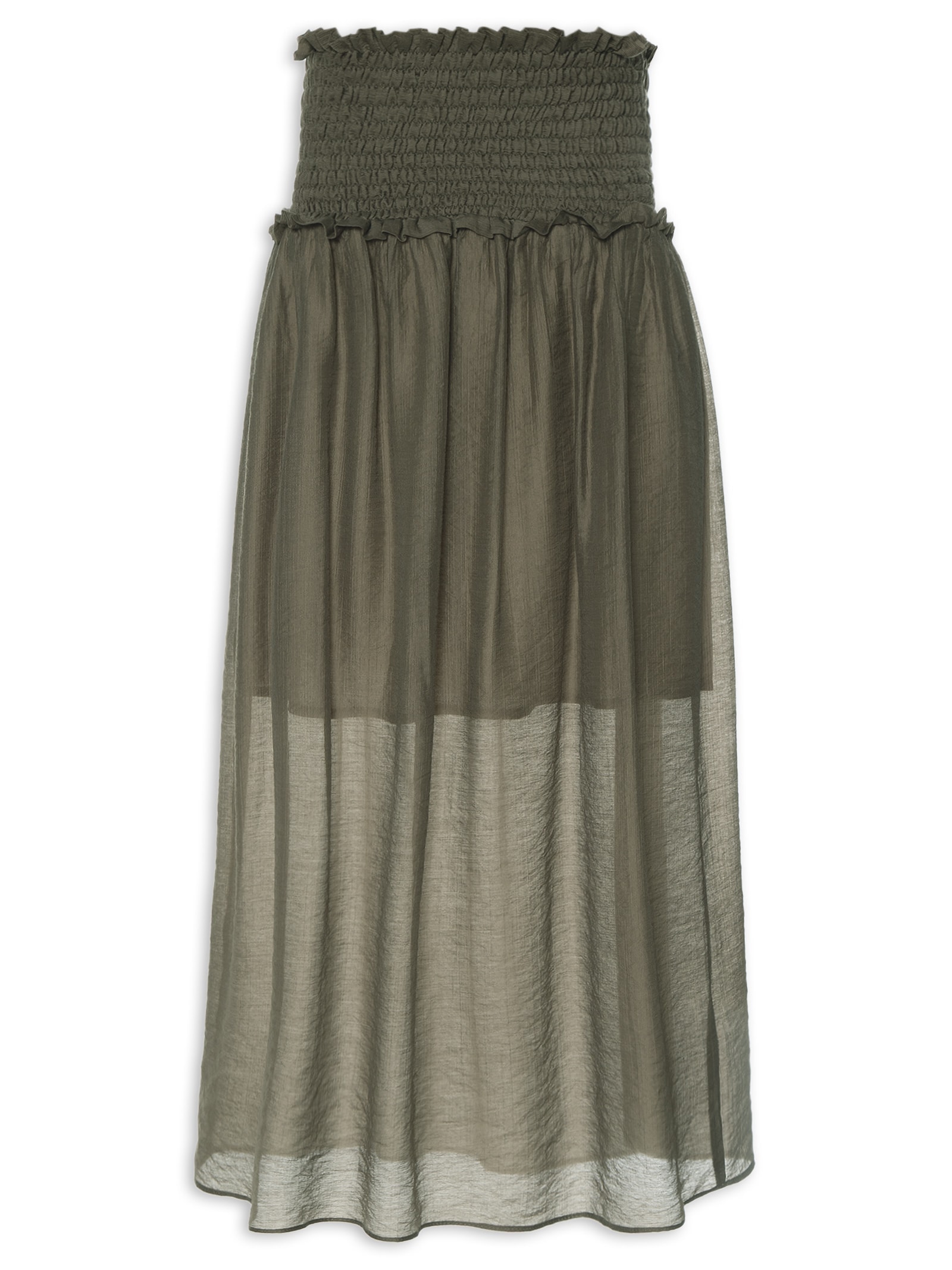 Saia Cós Franzido Verde Market 33