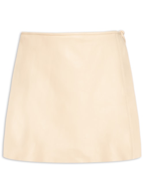 Saia Couro Mini Cachecou – Bege