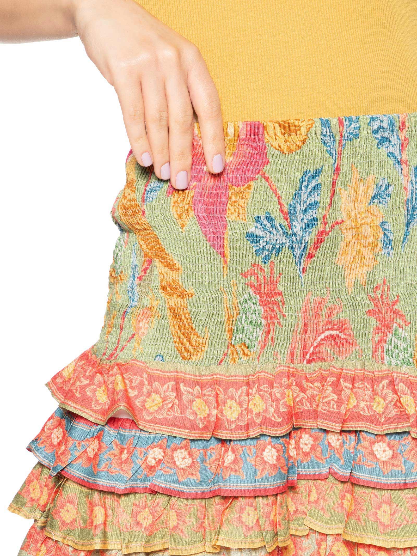 Saia Curta Amalfi Mix Verde Farm