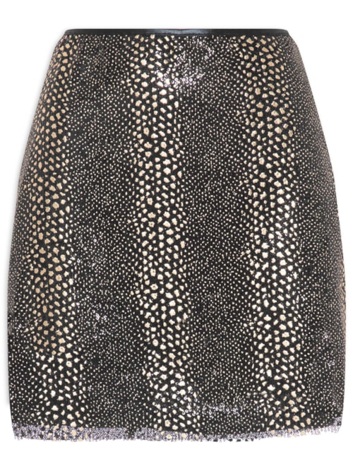 Saia Curta Carnaval Paetê Exotic – Dourado