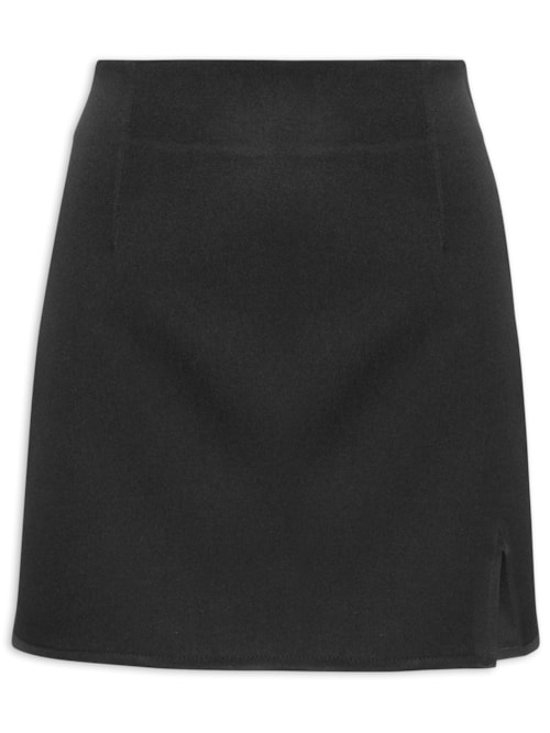 Saia Curta Cintura Alta – Preto