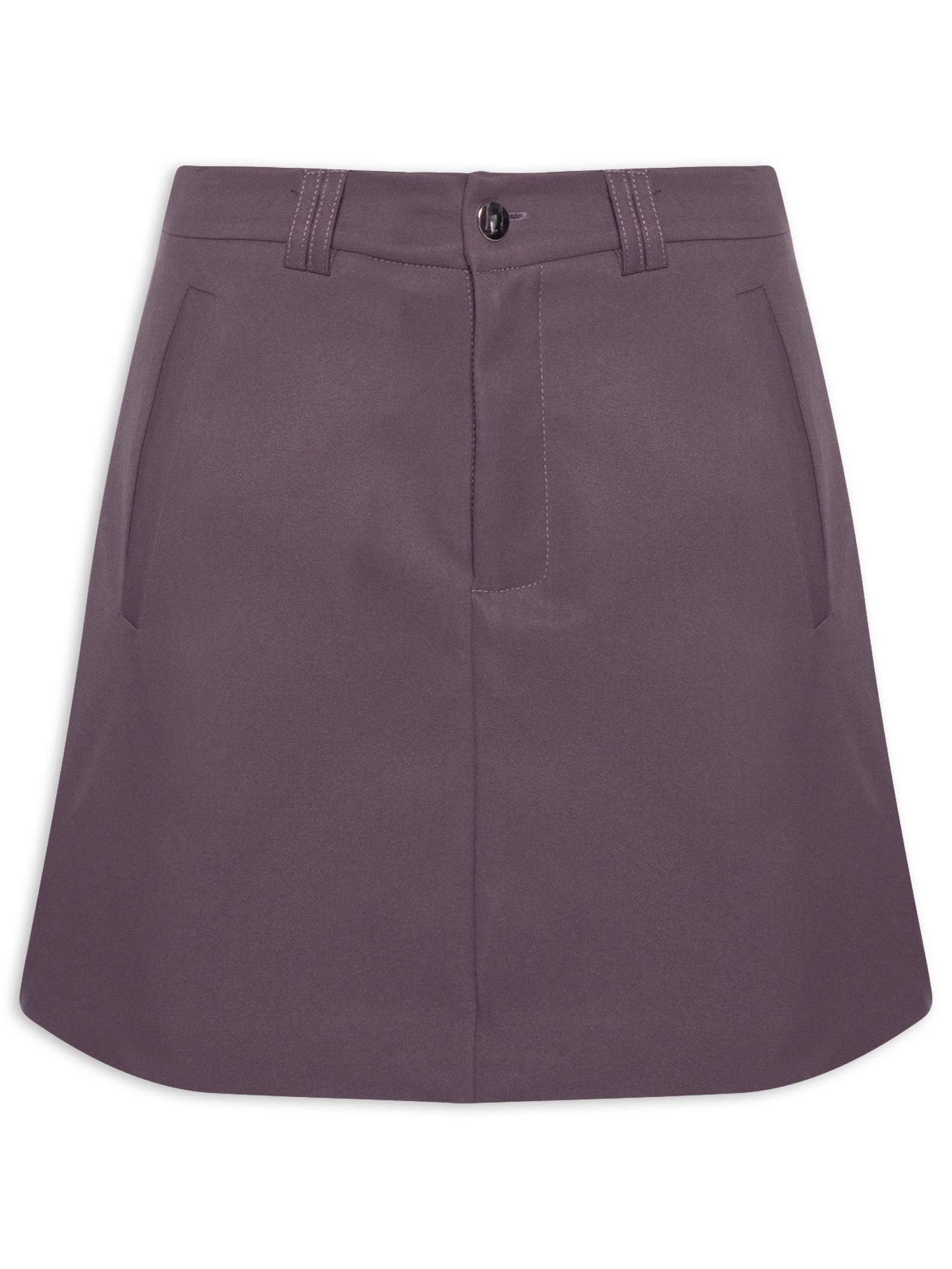 Saia Curta Com Bolso Roxo Basiq