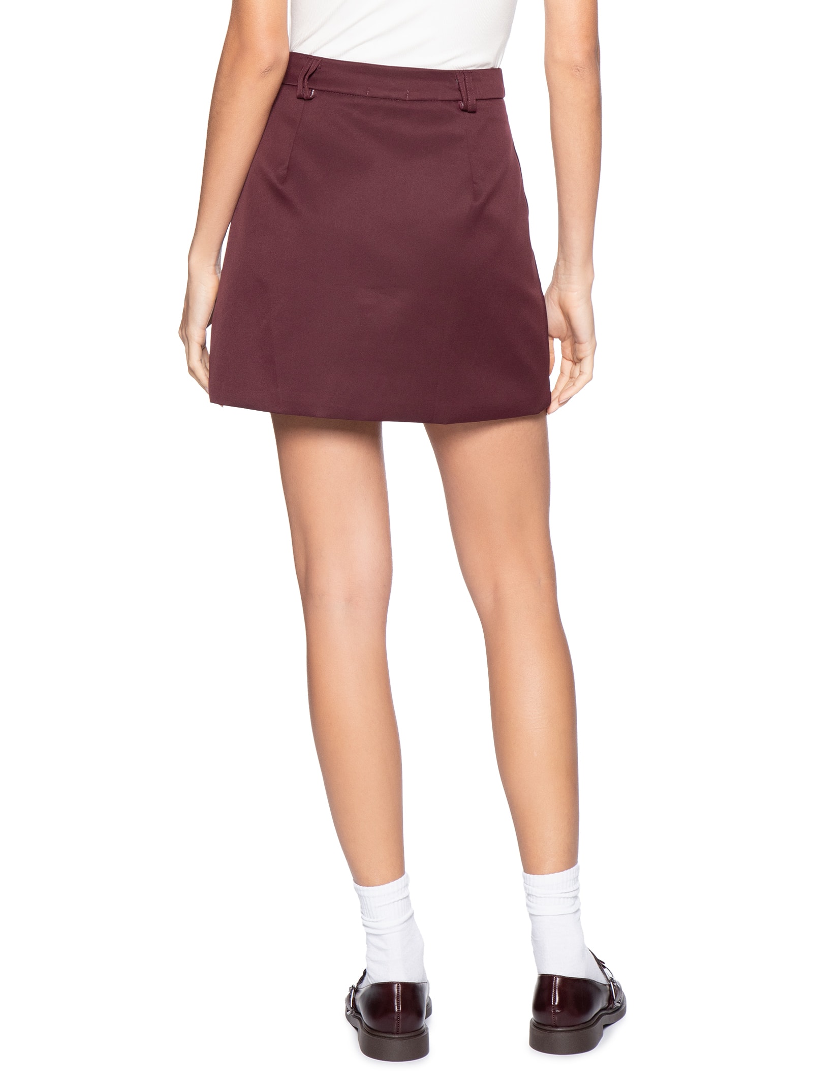 Saia Curta Com Bolso Vermelho Basiq