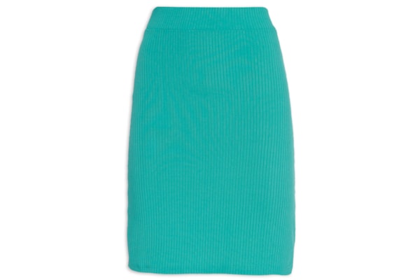 Saia Curta Com Botão De Pressão - Verde