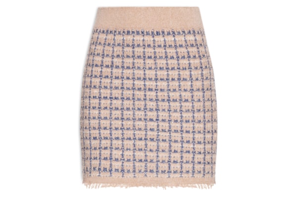 Saia Curta em Tricot - Azul
