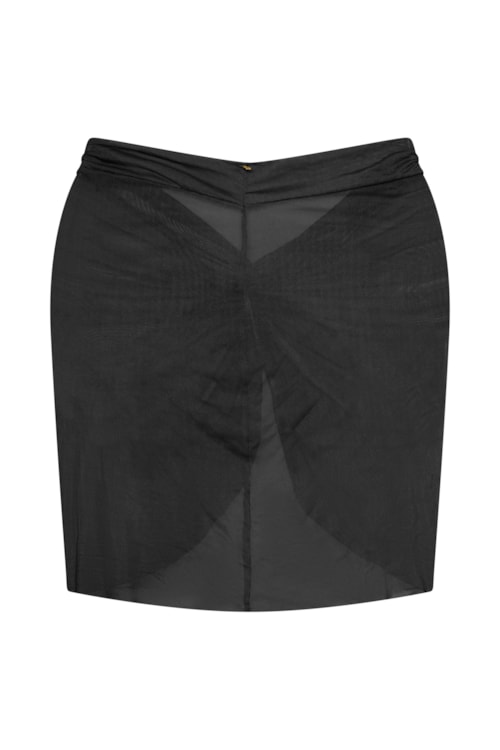 saia curta em tule preta