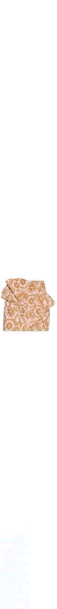 Saia Curta Estampada Drapeado - Marrom