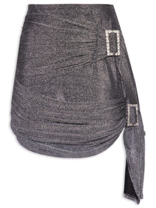Saia Curta Fivela - Prata