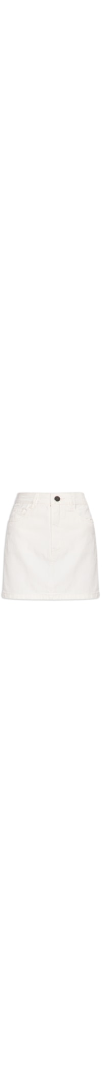Saia Curta Reta Jeans - Off White