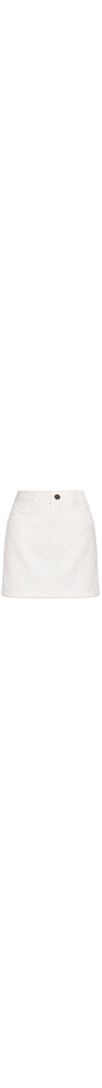 Saia Curta Reta Jeans - Off White