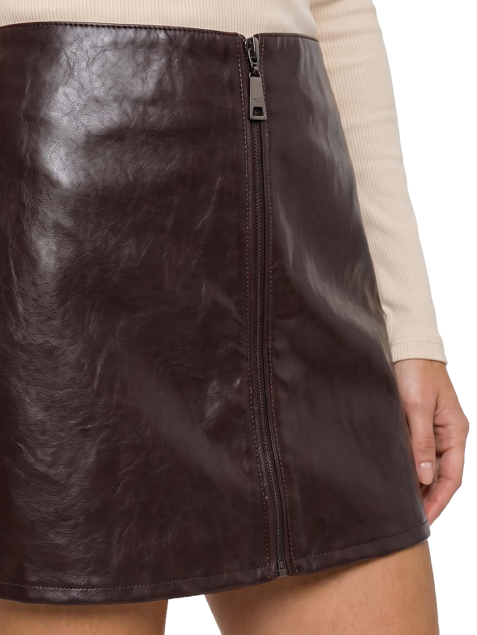 Saia Curta Reta Marrom My Favorite