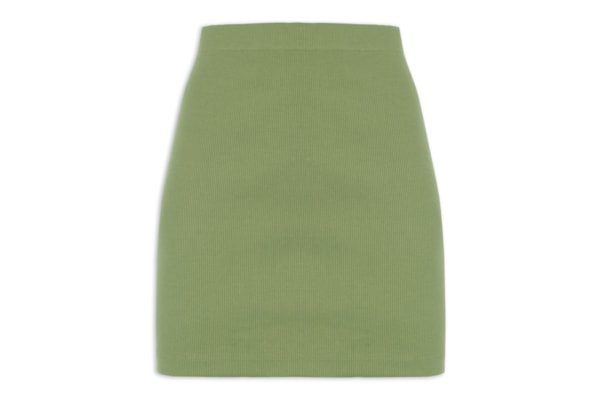 Saia Curta Rib Básica - Verde