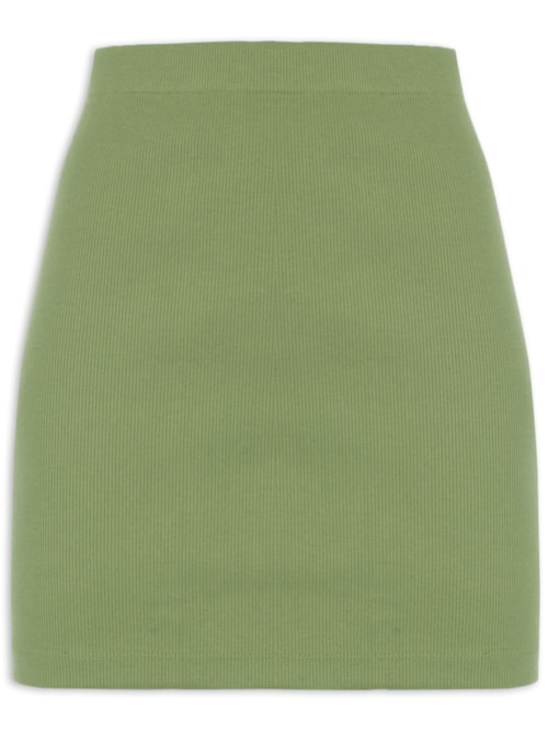 Saia Curta Rib Básica – Verde