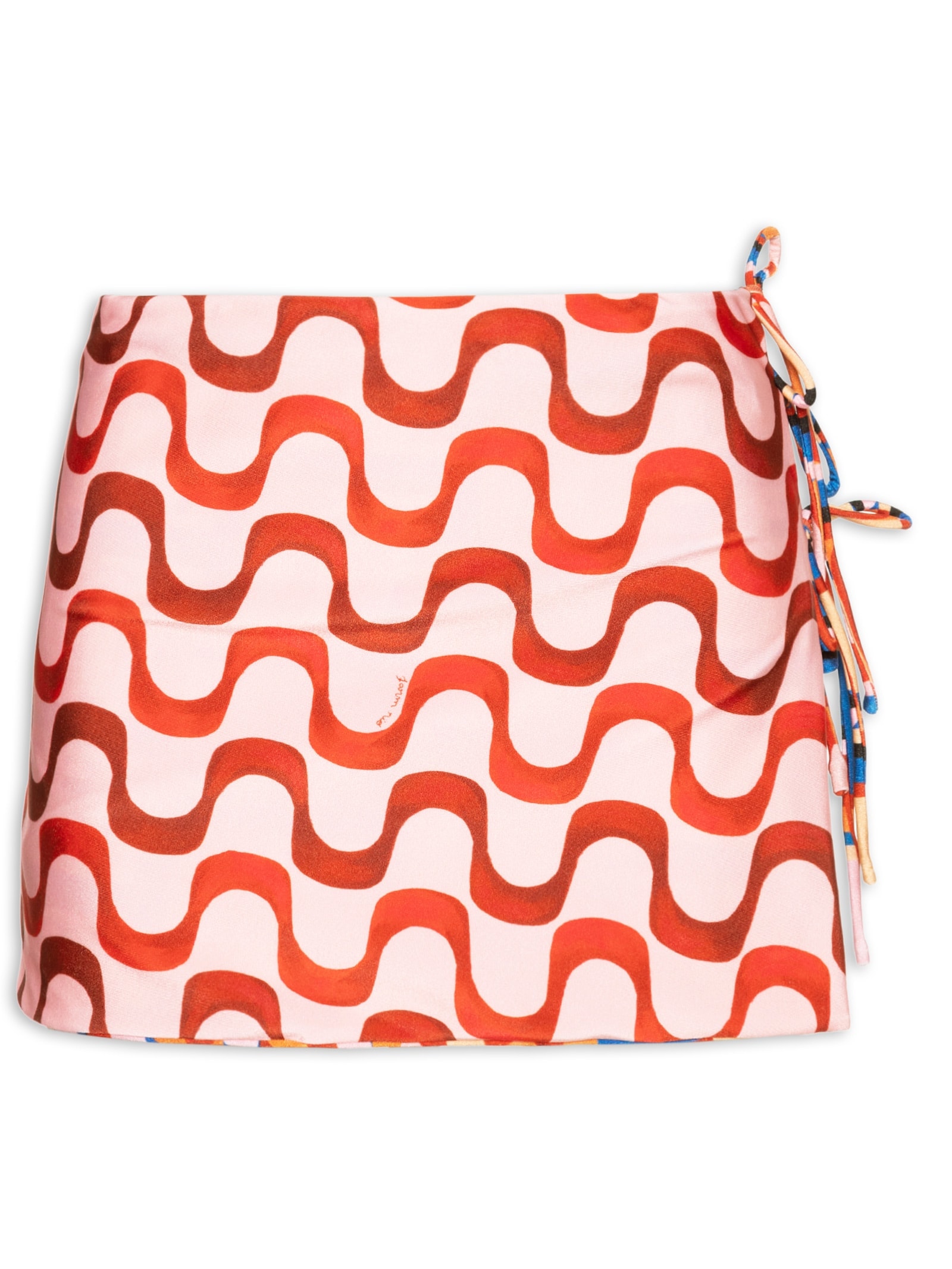 Saia Curta Rio Gráfico Rosa Farm Praia