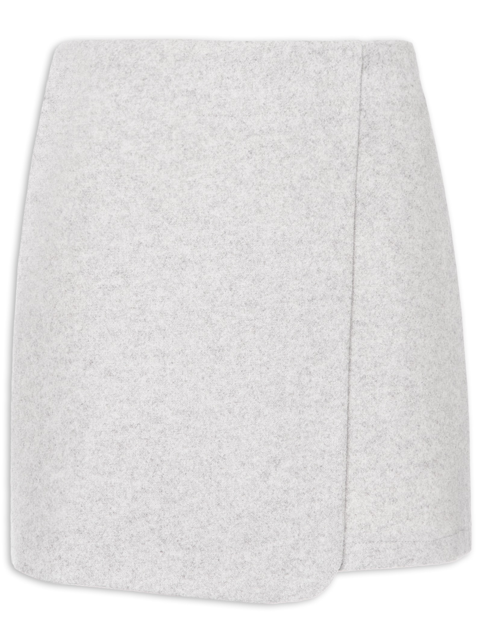 Saia Curta Sobreposta Cinza Basiq