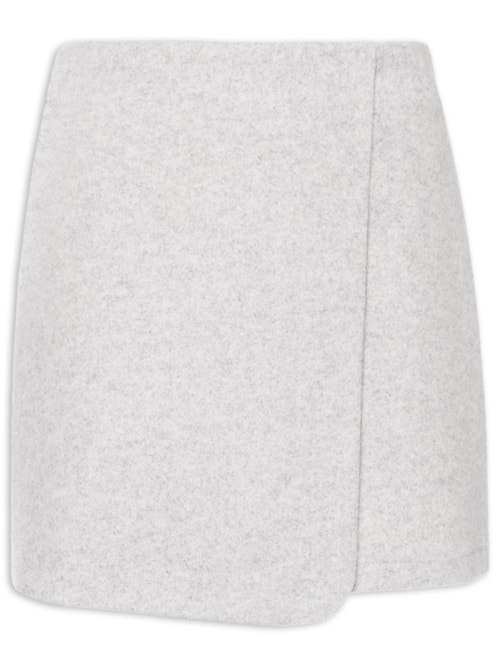 Saia Curta Sobreposta – Cinza