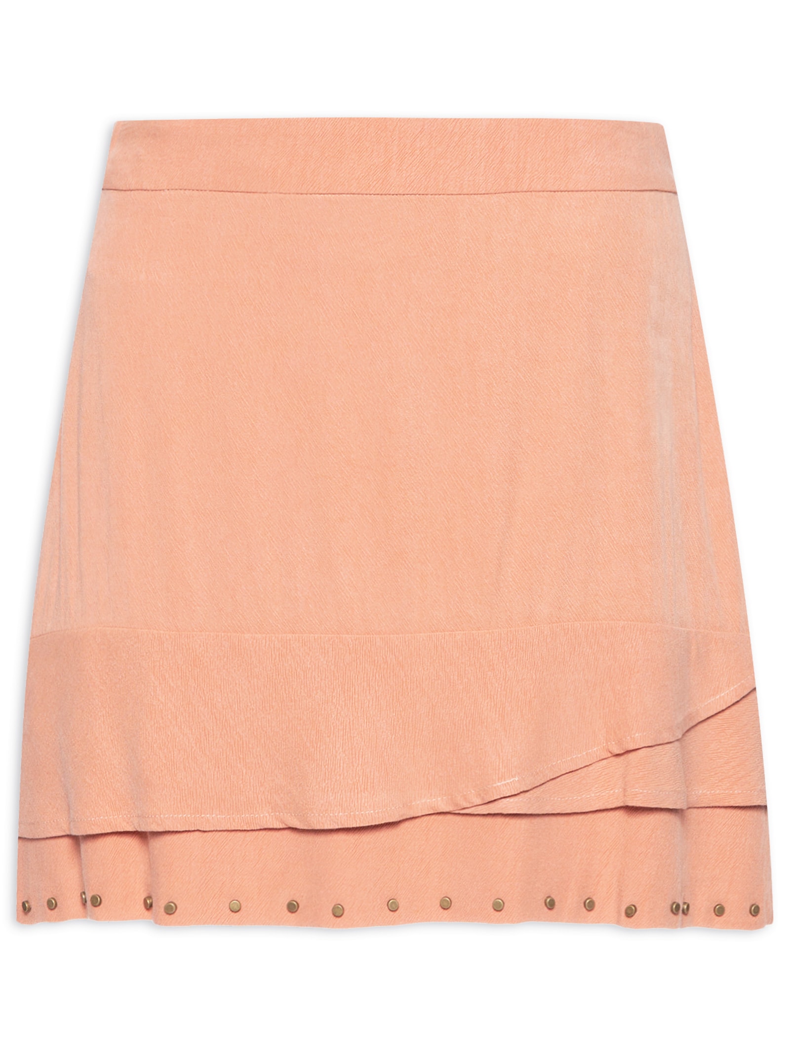 Saia Curta Tachas Bege Maria Filó