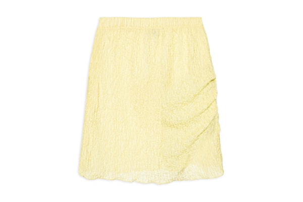 Saia Curta Texturizada - Amarelo