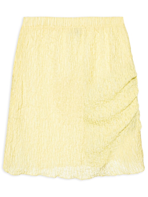 Saia Curta Texturizada – Amarelo