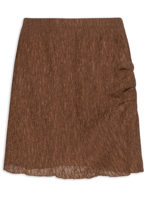 Saia Curta Texturizada – Marrom