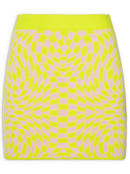 Saia Curta Tricot – Amarelo