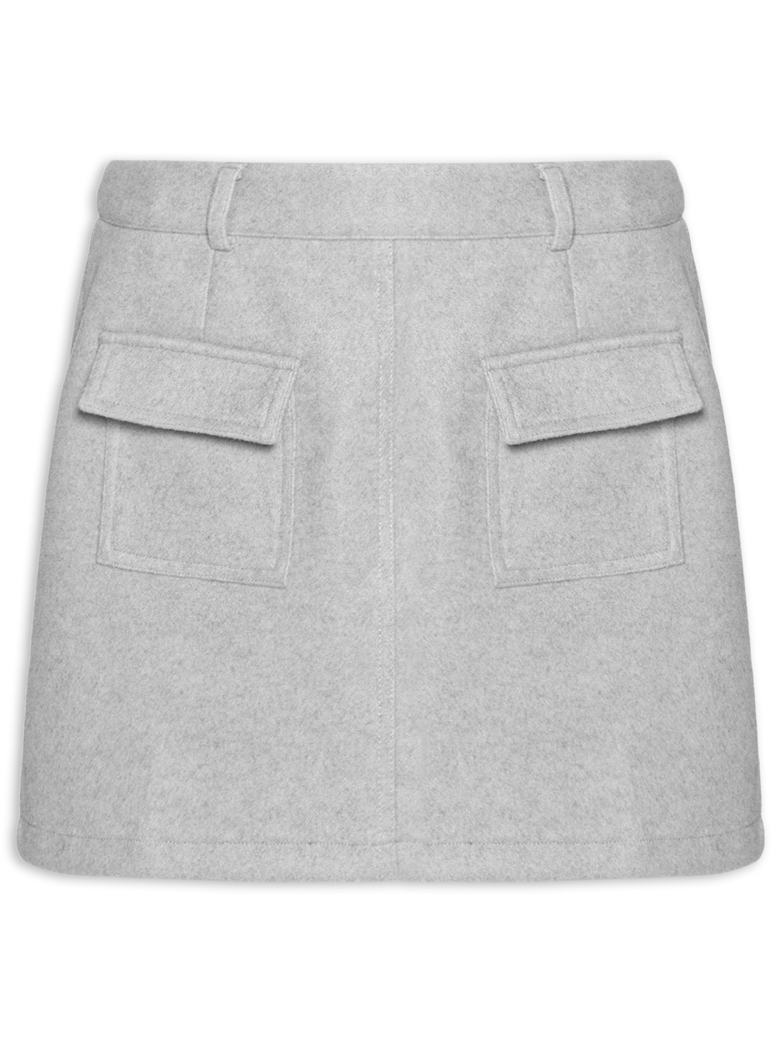 Saia Curta Utilitária Cinza Basiq