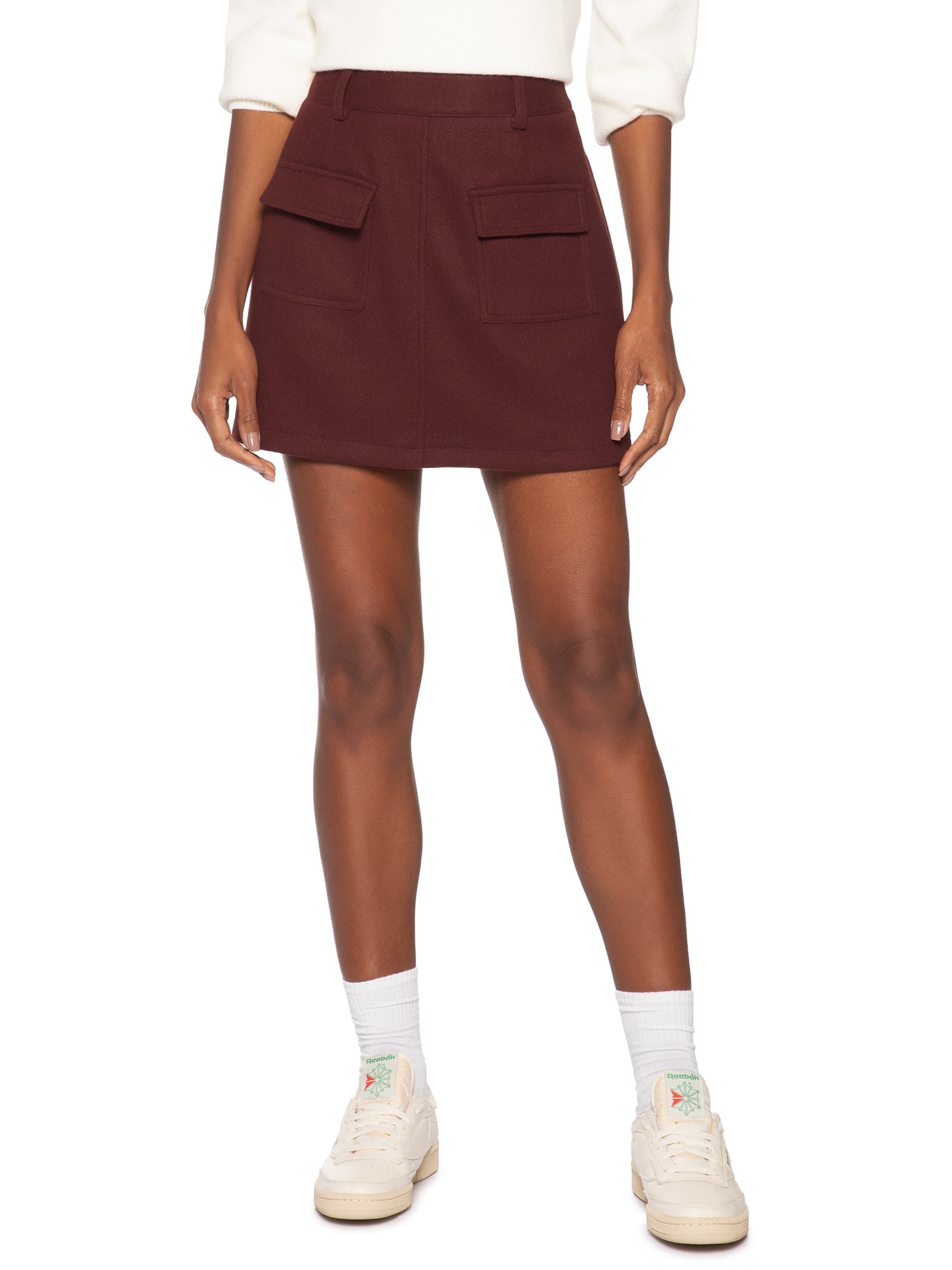Saia Curta Utilitária Vermelho Basiq