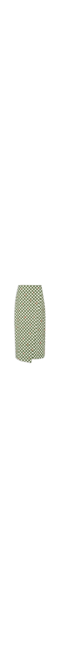 Saia de Linho Estampa Chilli - Verde