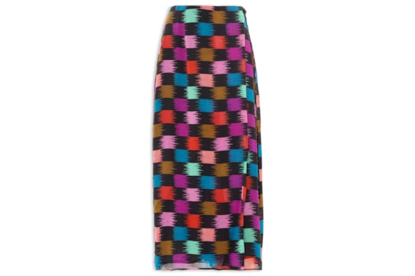 Saia Envelope Xadrez Whisky - Preto