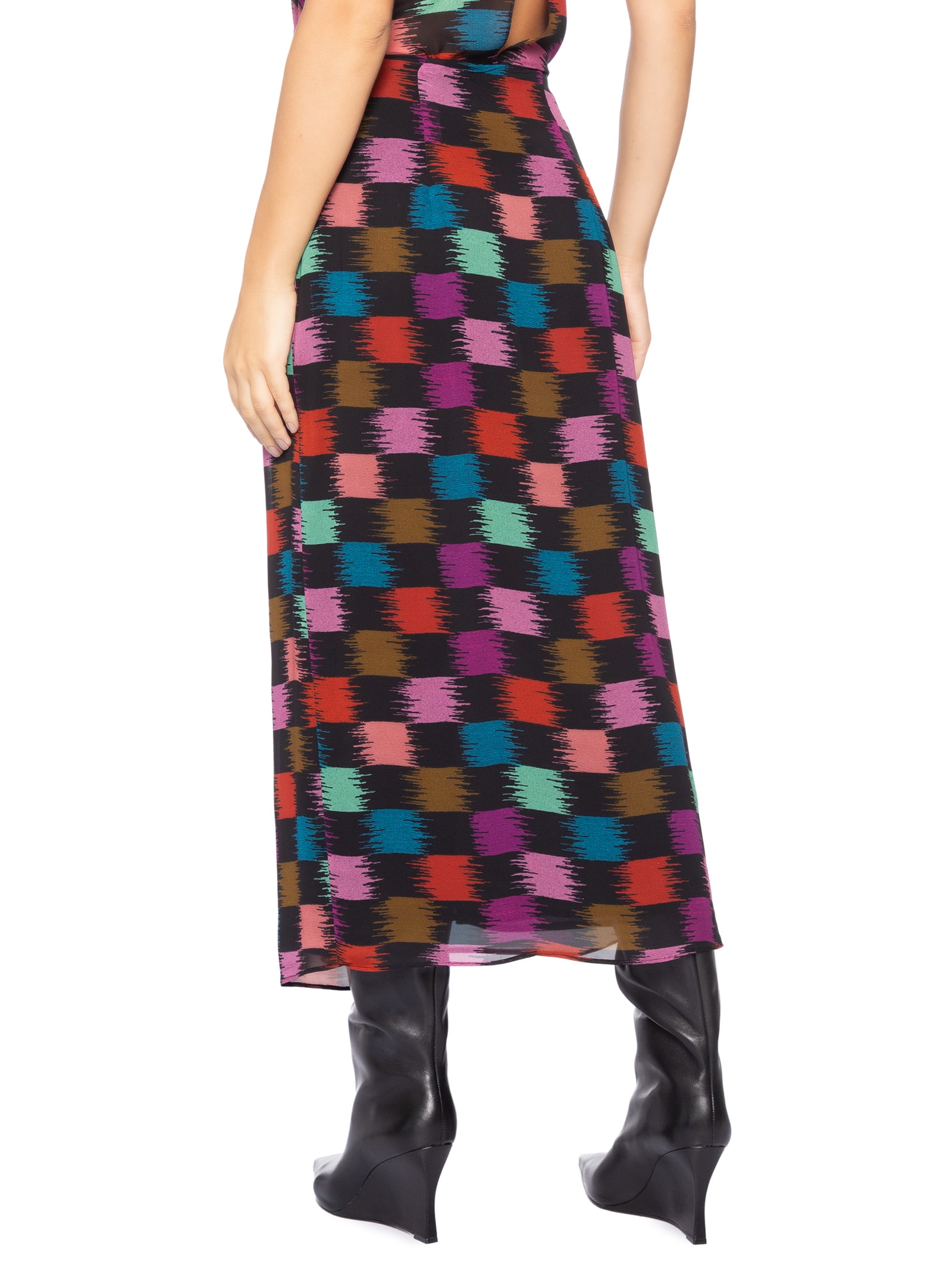 Saia Envelope Xadrez Whisky Preto Animale