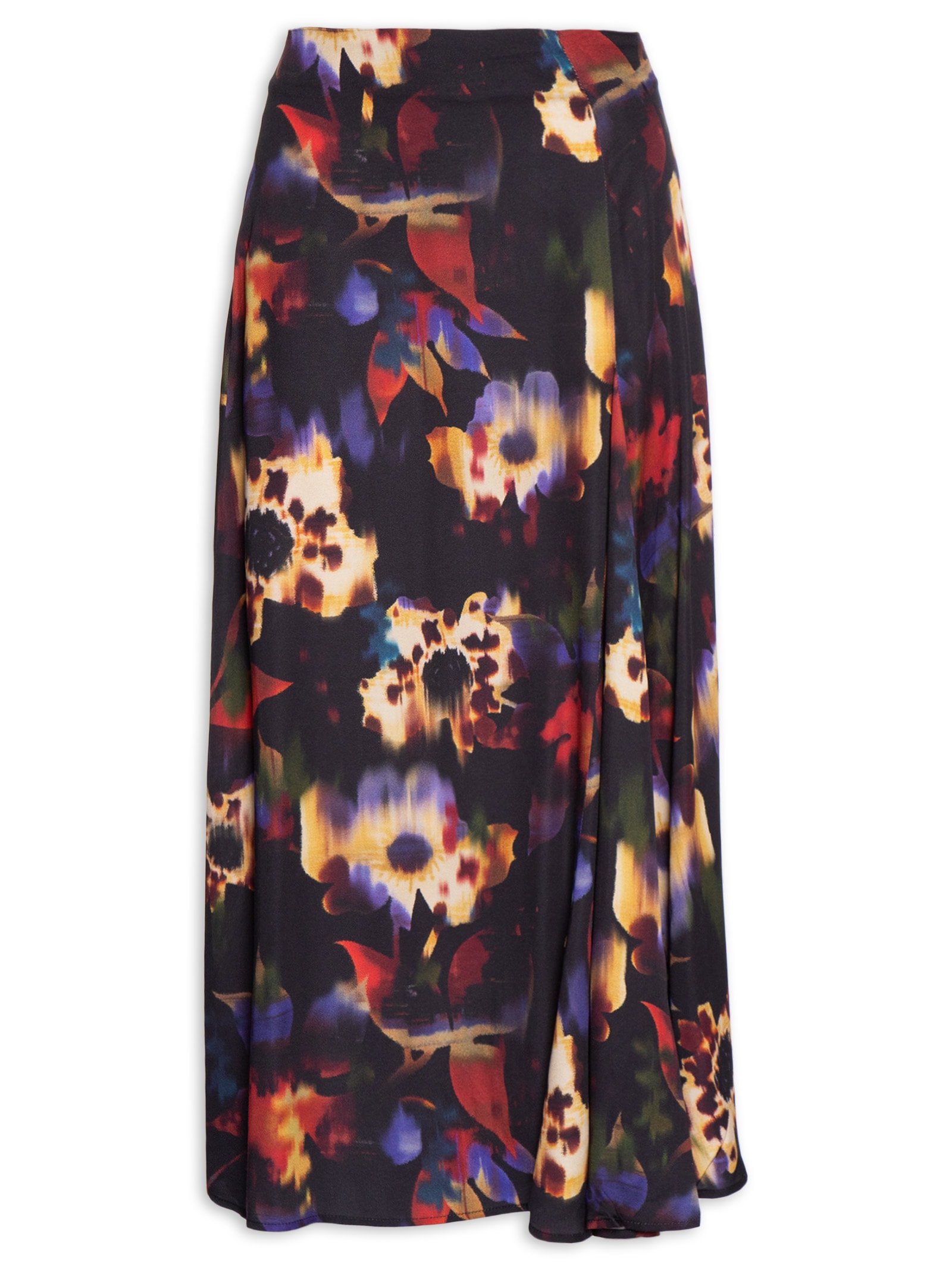 Saia Est Floral Glitch Preto Cantão