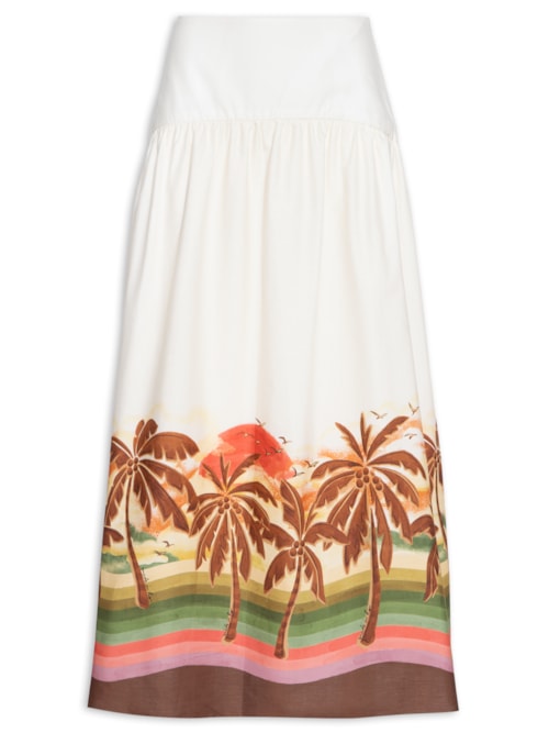 Saia Estampa Horizonte – Off White