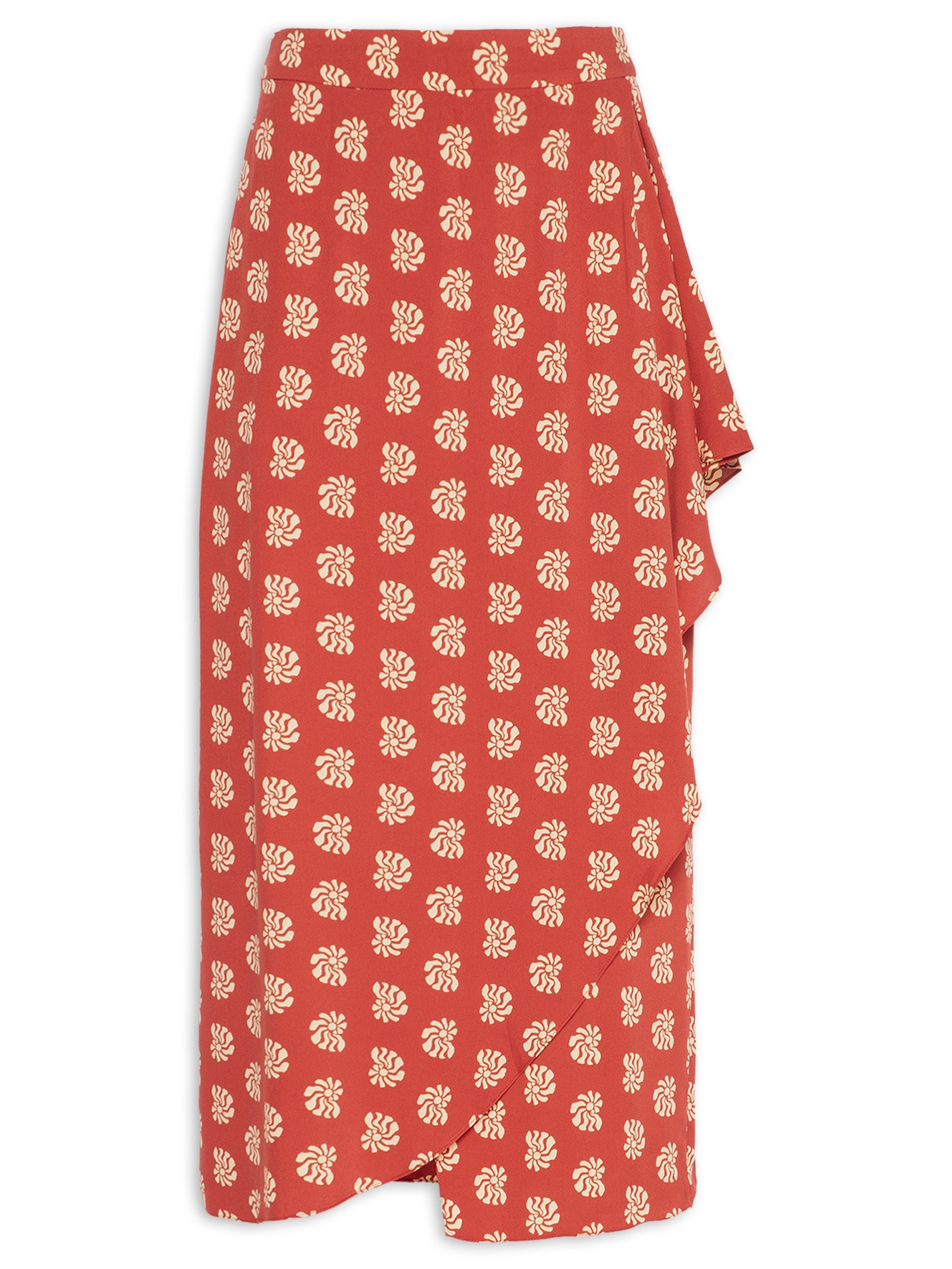 Saia Estampa Marisco Vermelho Dress To