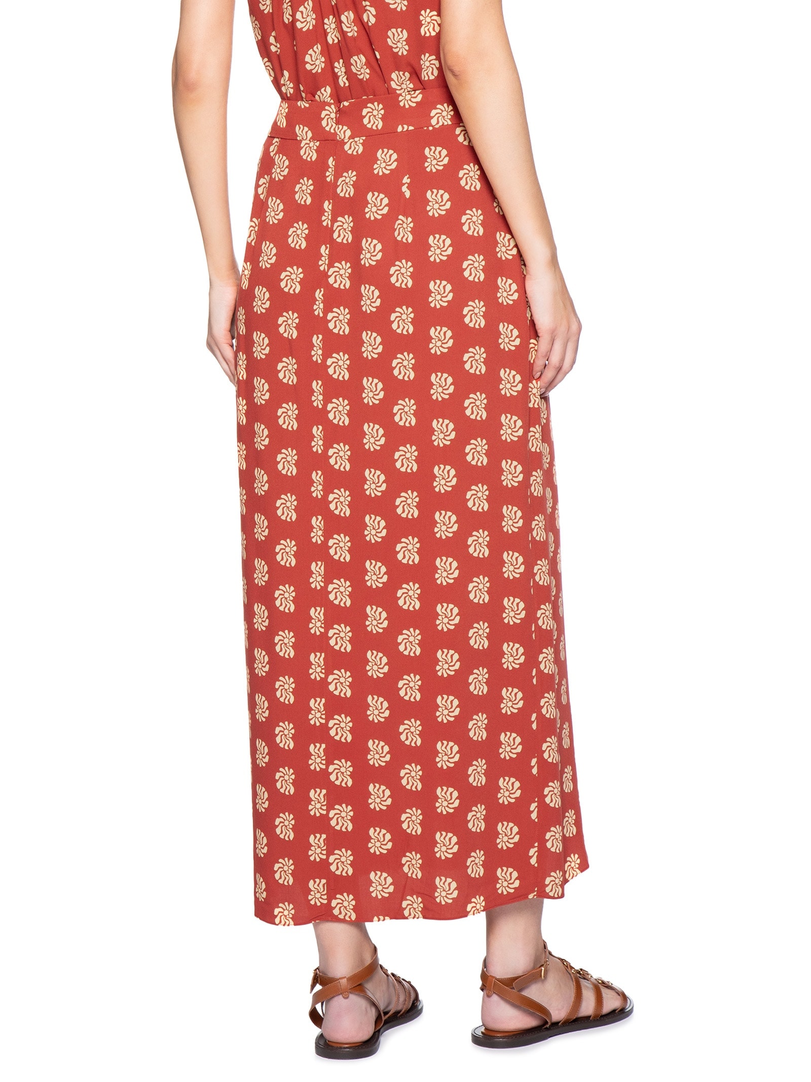Saia Estampa Marisco Vermelho Dress To