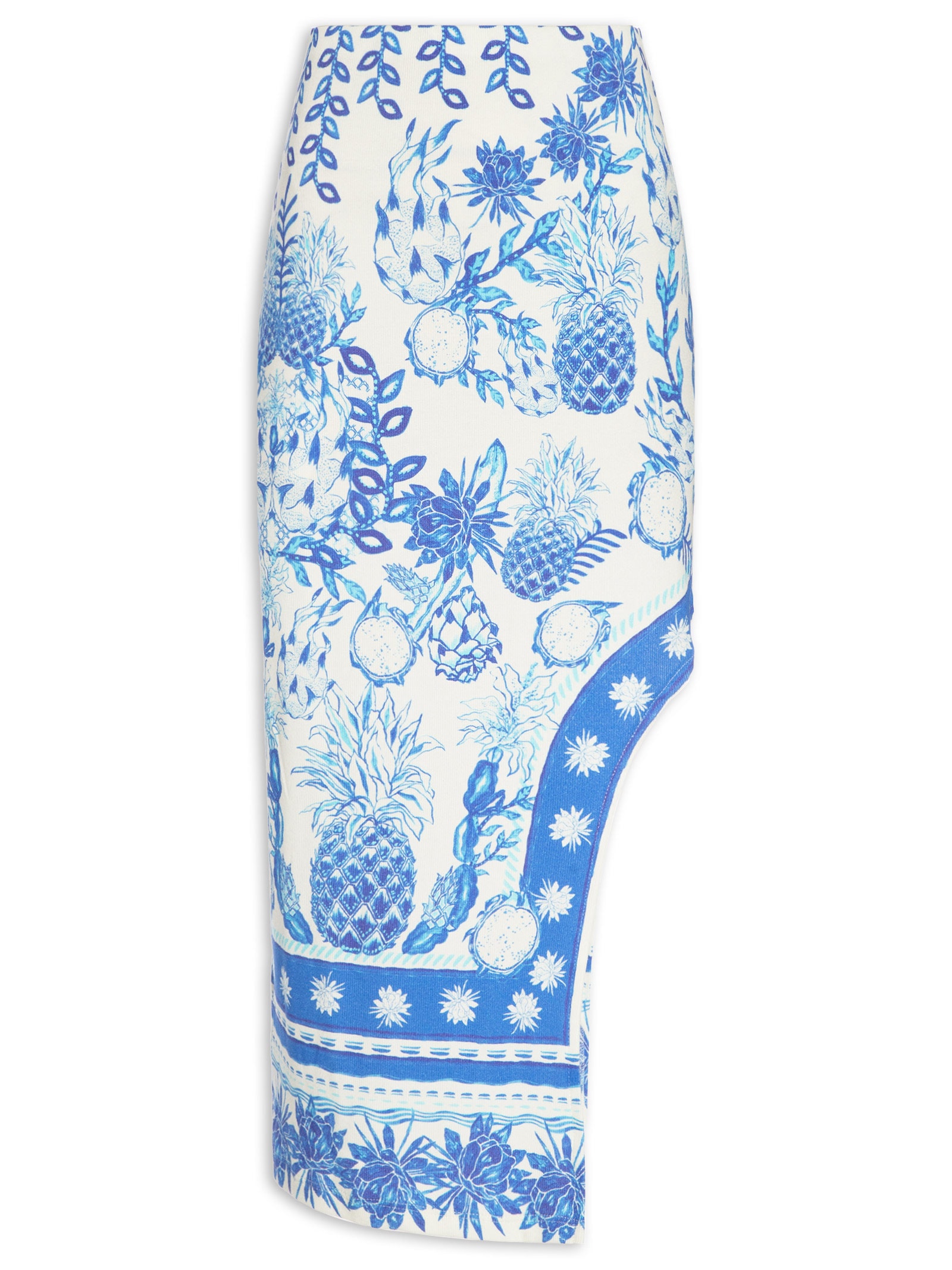 Saia Estampada Azul Colcci