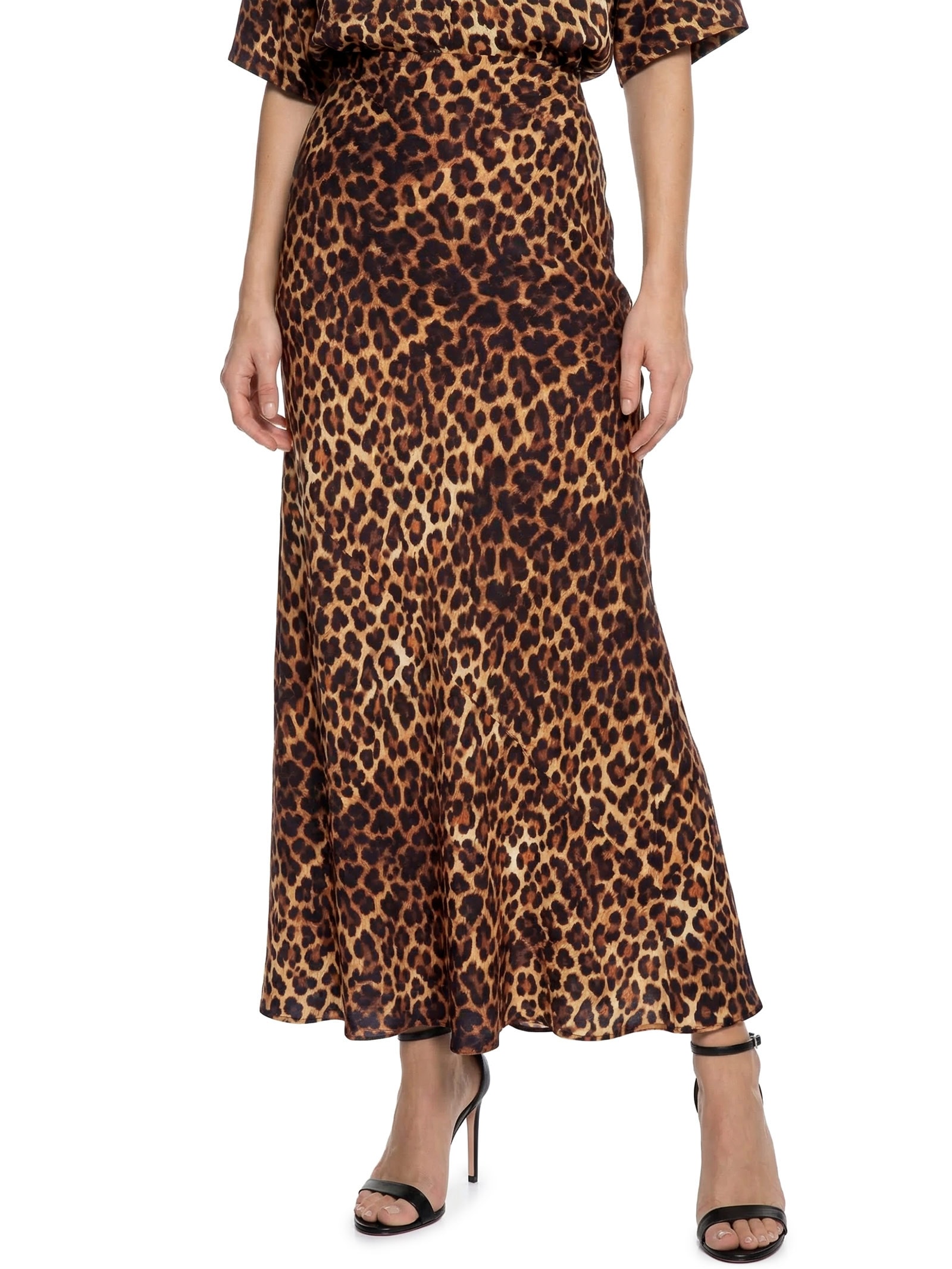 Saia Estampada Marrom Colcci