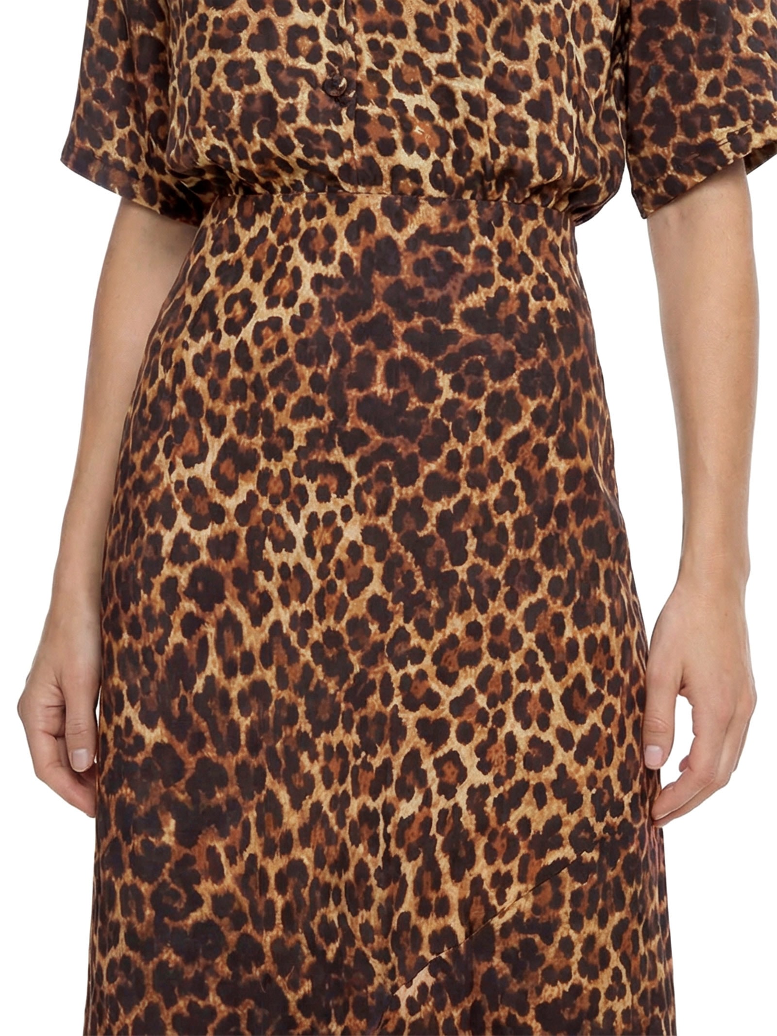 Saia Estampada Marrom Colcci