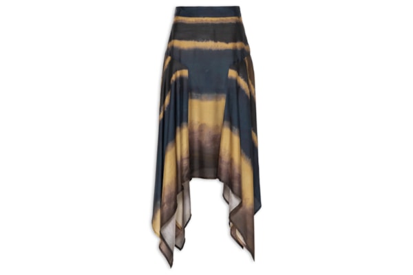 Saia Estampada Midi - Marrom