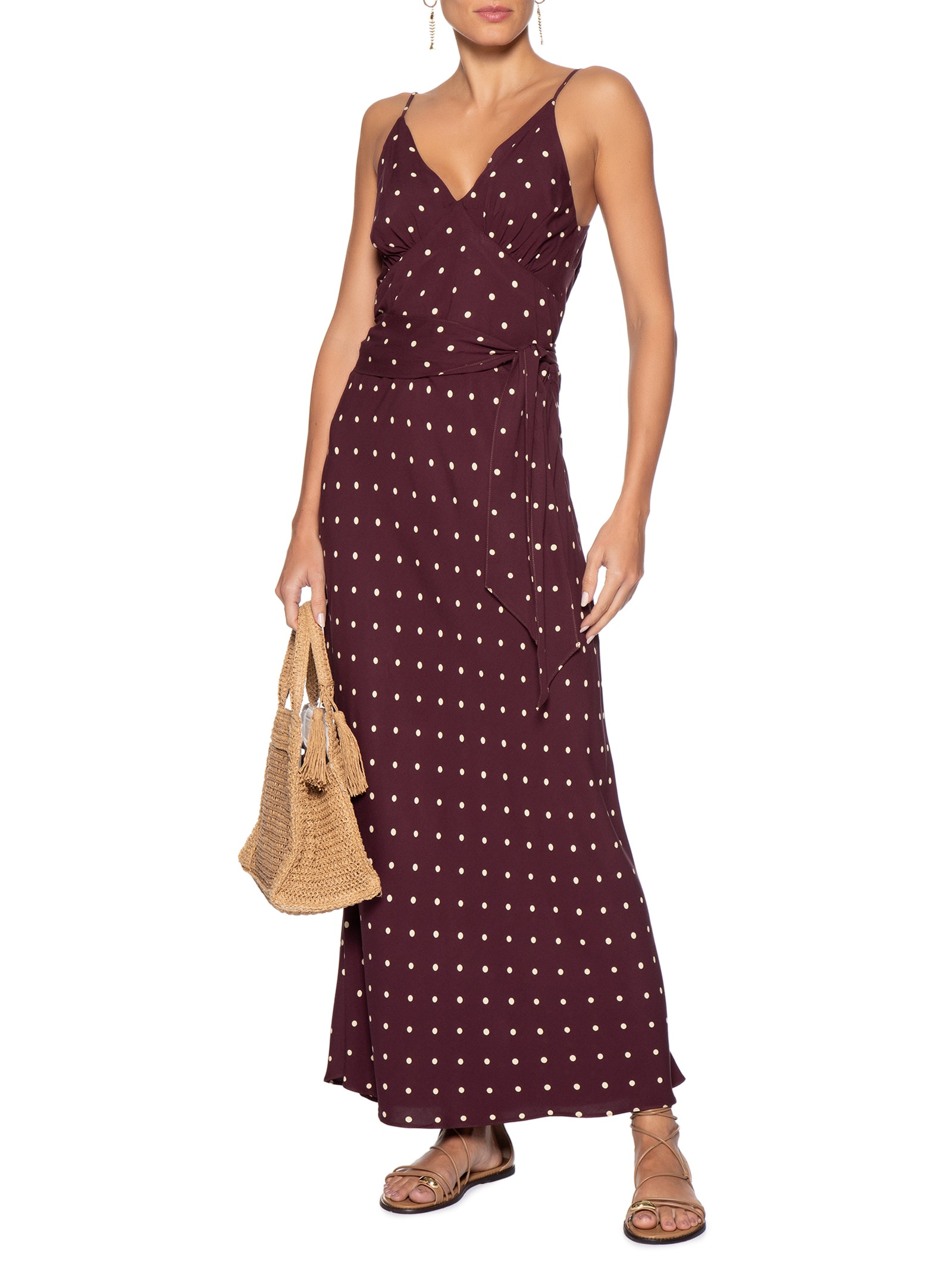 Saia Estampada Noturna Feminina – Marrom Dress To